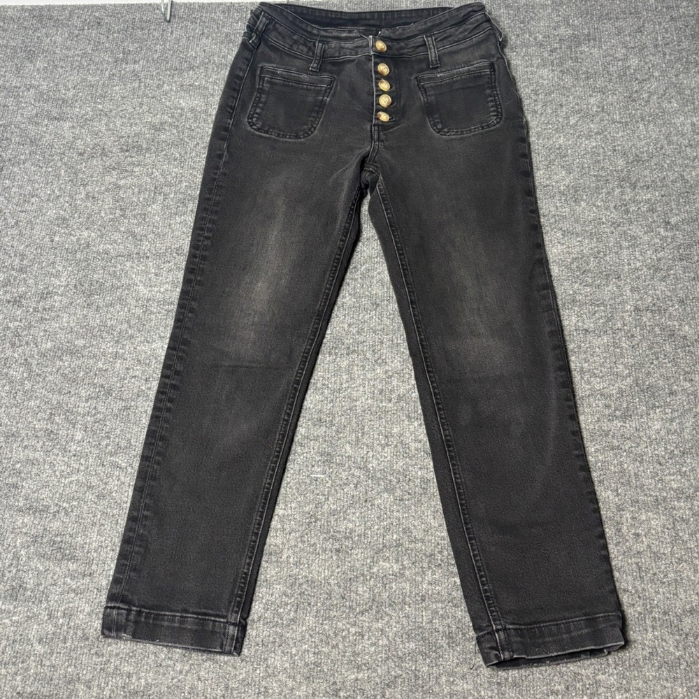 Pilcro and the Letterpress High Rise Jeans womens 26 Button Fly Anthropologie